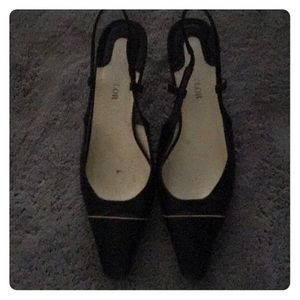 Anne Taylor leather sling back low heels